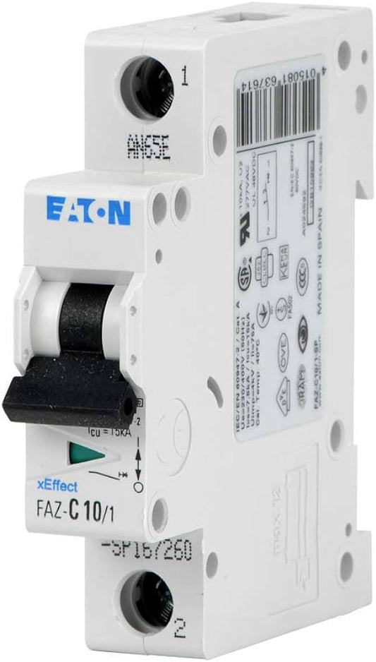 New FAZ-C1/2-NA Eaton FAZ-C1/2-NA 2 Pole Circuit Breaker