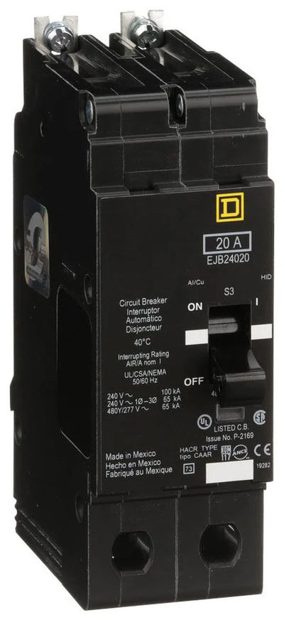 EJB24020, Square D, Circuit Breaker, 20 Amp