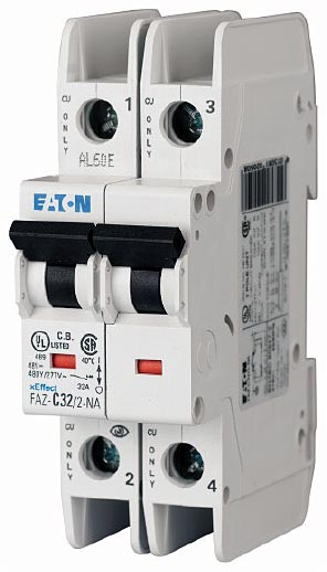 New FAZ-C0.5/2-NA Eaton FAZ-C0.5/2-NA 2 Pole Circuit Breaker