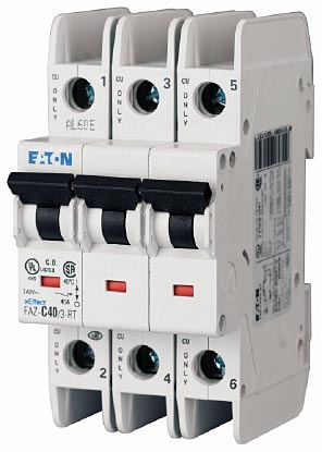 New FAZ-D40/3 Eaton FAZ-D40/3 3 Pole Circuit Breaker