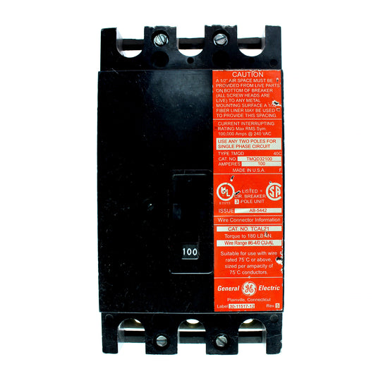 TMQD32100 Recertified General Electric Circuit Breaker