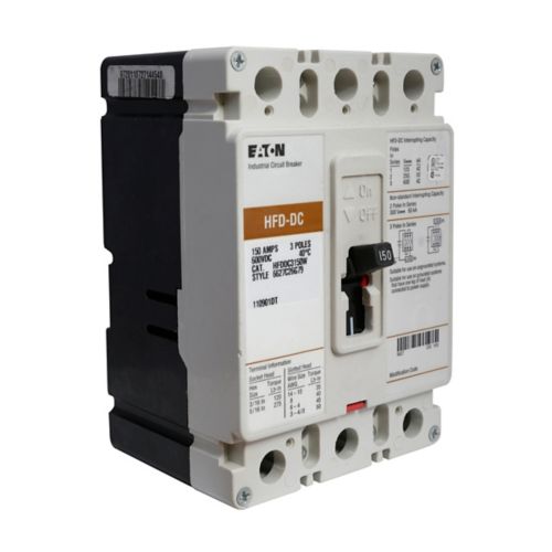 New HFDDC3175W Eaton HFDDC3175W 3 Pole Circuit Breaker