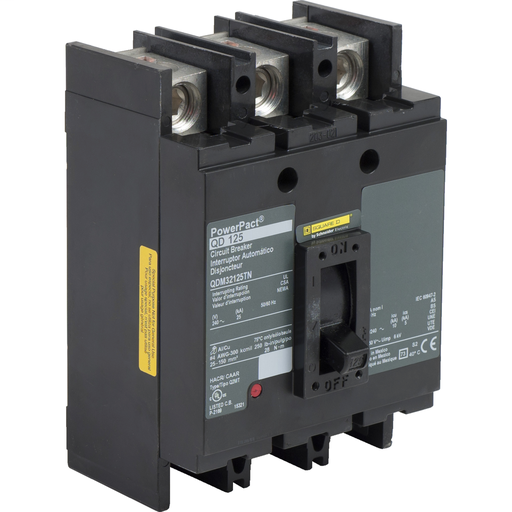 New QDM32125TN Square D QDM32125TN 3 Pole Circuit Breaker