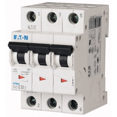 New FAZ-C16/3 Eaton FAZ-C16/3 3 Pole Circuit Breaker