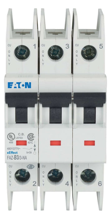 New FAZ-B3/3-NA Eaton FAZ-B3/3-NA 3 Pole Circuit Breaker