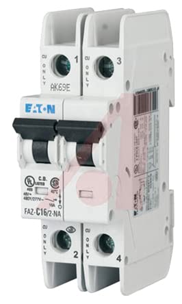 New FAZ-C5/2-NA Eaton FAZ-C5/2-NA 2 Pole Circuit Breaker