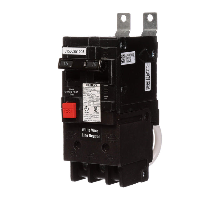 New BE215H Siemens BE215H 2 Pole Ground Fault Circuit Breaker