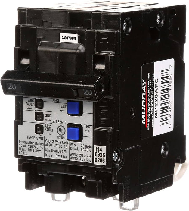 New MP220AFC Siemens MP220AFC 2 Pole Arc Fault Circuit Breaker