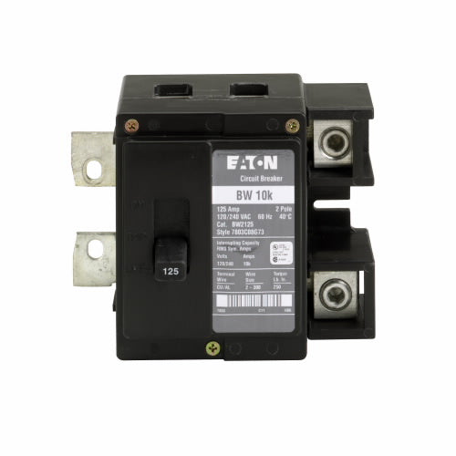 New BW2125 Eaton 125 Amp 2 Pole Circuit Breaker