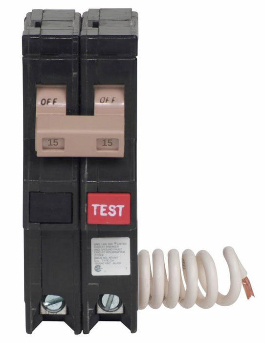 New CH215GF Eaton CH215GF 2 Pole Ground Fault Circuit Breaker