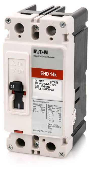 New EHD2035 Eaton EHD2035 2 Pole Circuit Breaker