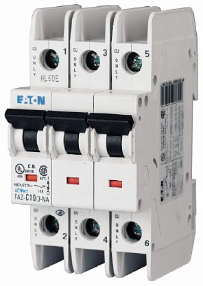 New FAZ-C35/3-NA Eaton FAZ-C35/3-NA 3 Pole Circuit Breaker