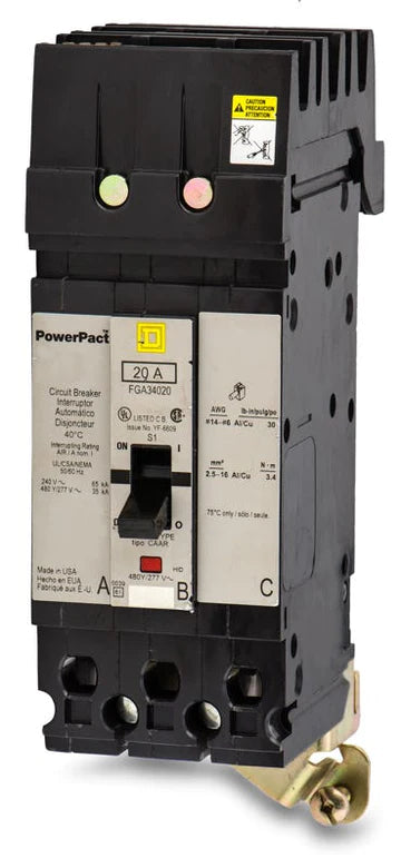 FGA34020 Recertified Square D Circuit Breaker