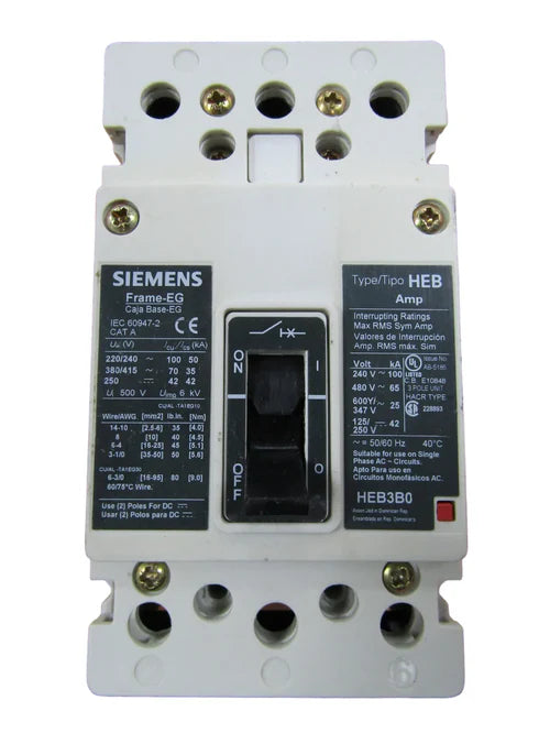 HEB3B090B, Siemens, Circuit Breaker, 90 Amp