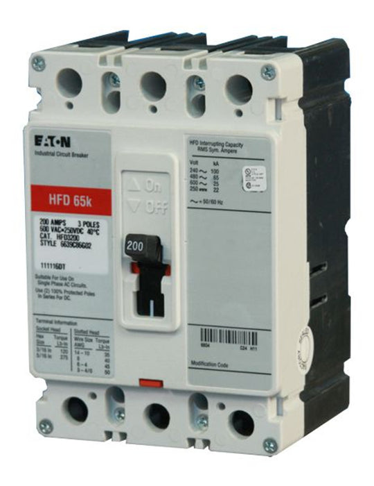 New HFD3200 Eaton HFD3200 3 Pole Circuit Breaker