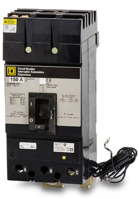 New KA36150-1021 Square D KA36150-1021 3 Pole Circuit Breaker