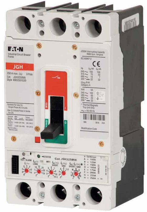 New JGH3250NN Eaton Cutler Hammer JGH3250NN 3 Pole Circuit Breaker