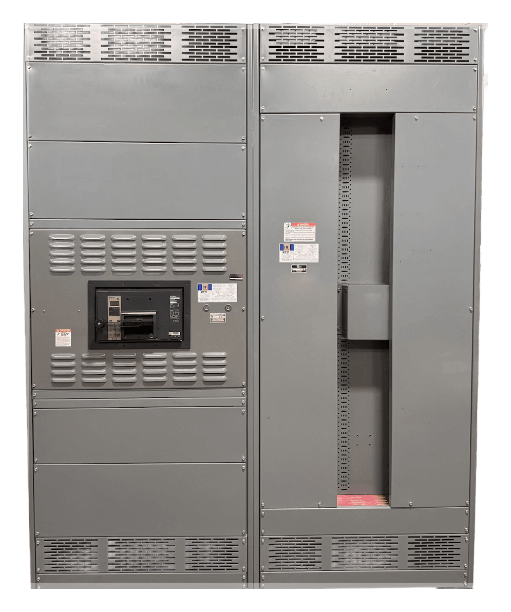 Refurbished Square D 4000 amp switchboard, 120/208v, NEMA 1, two section