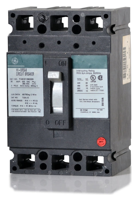 THED136020 Recertified General Electric Circuit Breaker