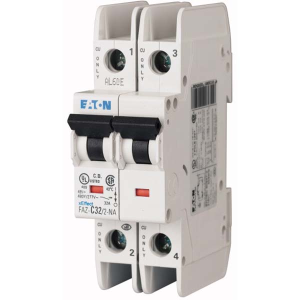 New FAZ-B10/2-NA Eaton FAZ-B10/2-NA 2 Pole Circuit Breaker