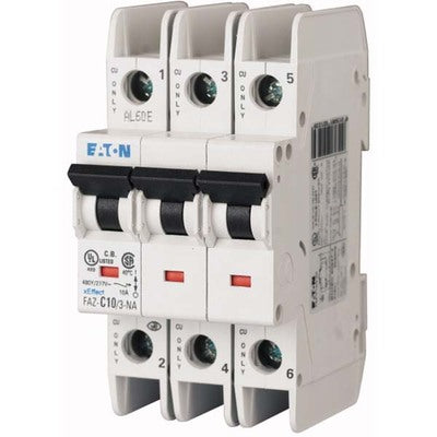 New FAZ-C6/3-NA Eaton FAZ-C6/3-NA 3 Pole Circuit Breaker