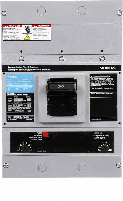 New JXD22B200L Siemens JXD22B200L 2 Pole Circuit Breaker