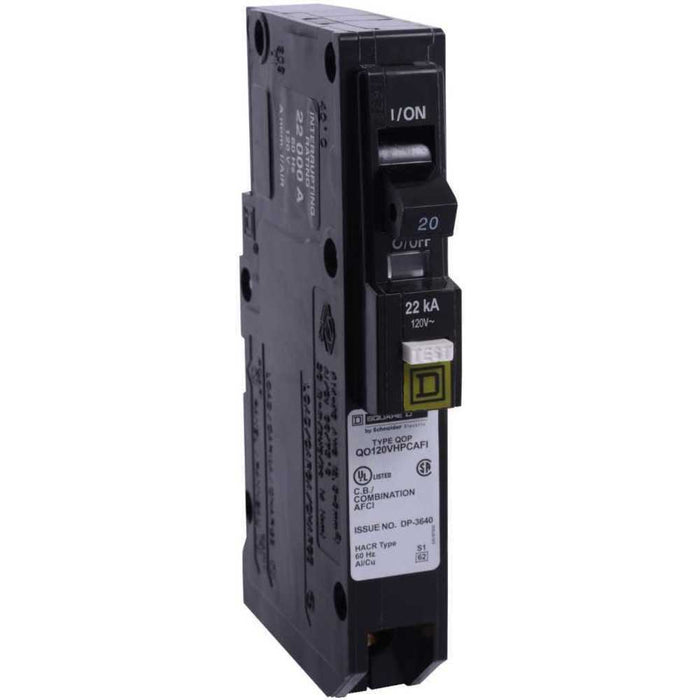 New QO120VHPCAFI Square D QO120VHPCAFI 1 Pole Combination Arc Fault Circuit Breaker